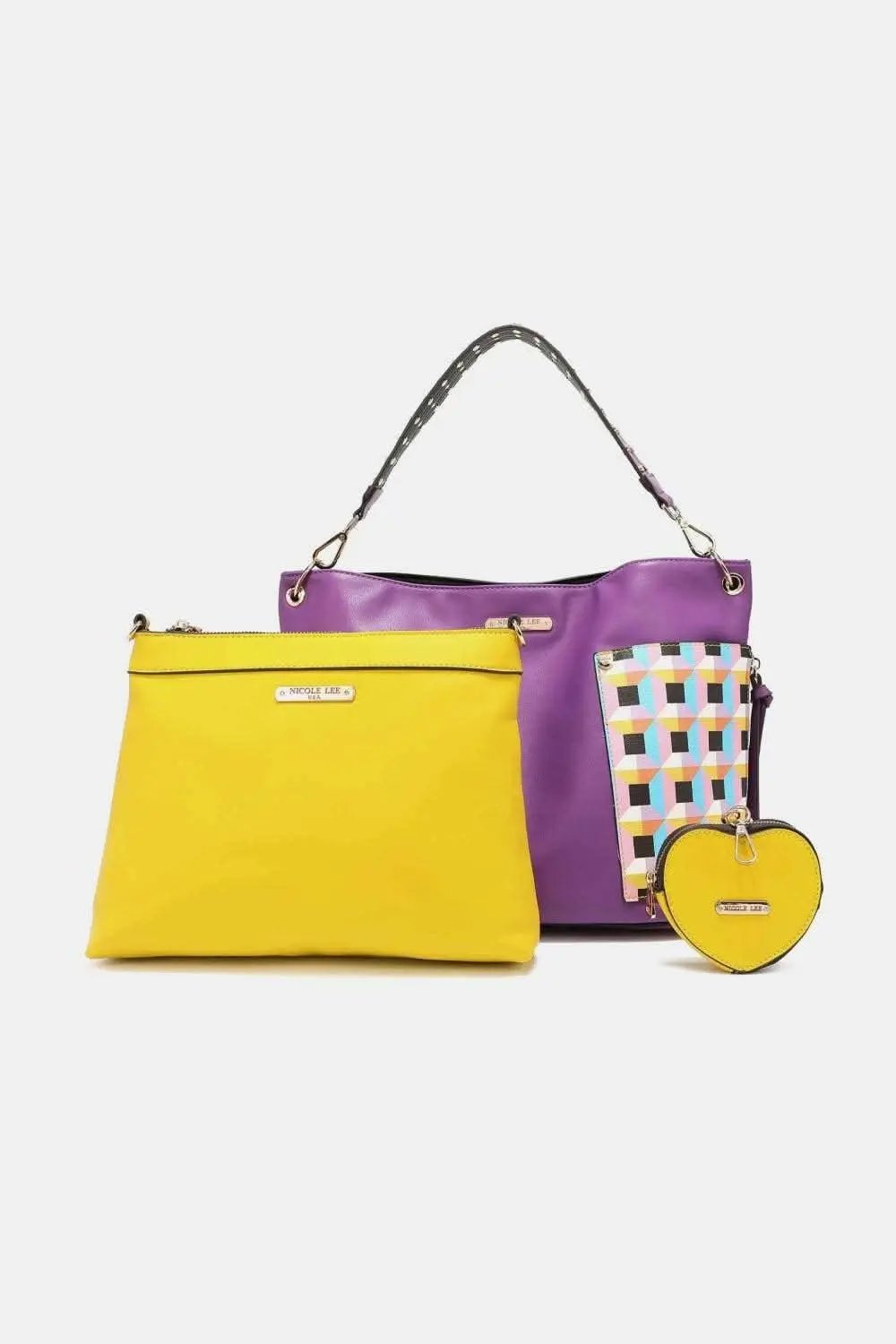 Nicole Lee vegan leather handbag set - Love Salve